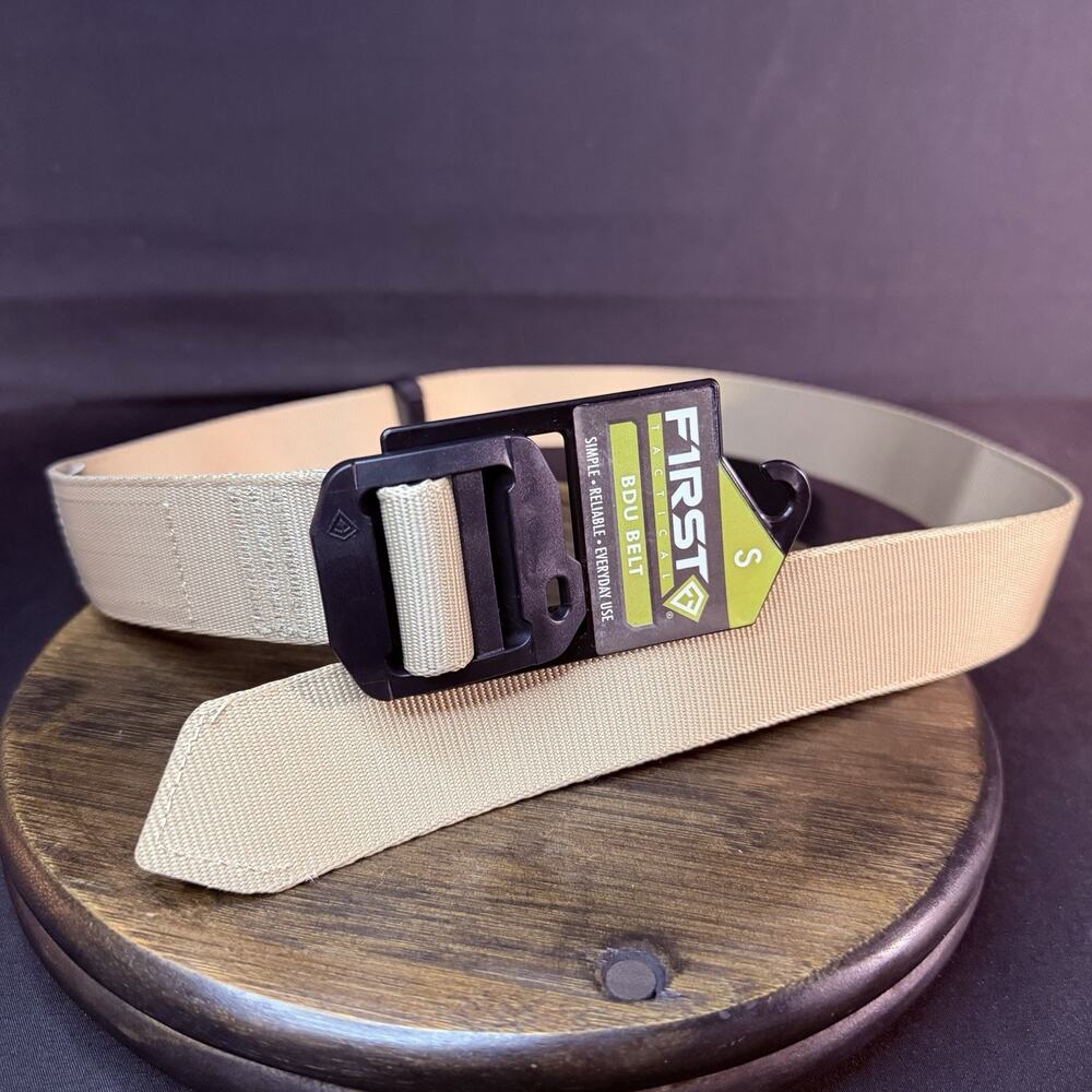 First Tactical BDU Belt Size Small 28"-30" Khaki Nylon 143001 Web Belt